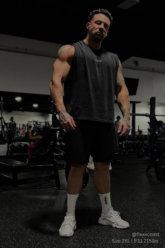 Box Cut Muscle Tee - Black