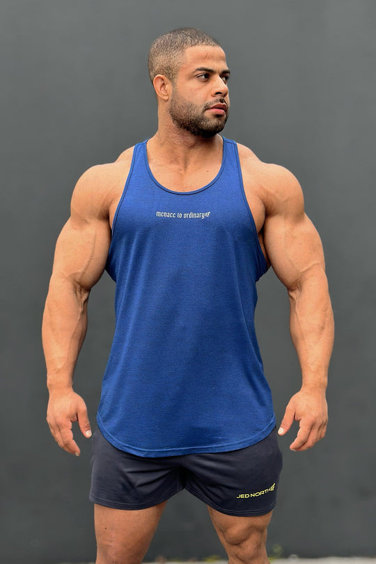 Performance Max Bodybuilding Stringer - Denim Blue