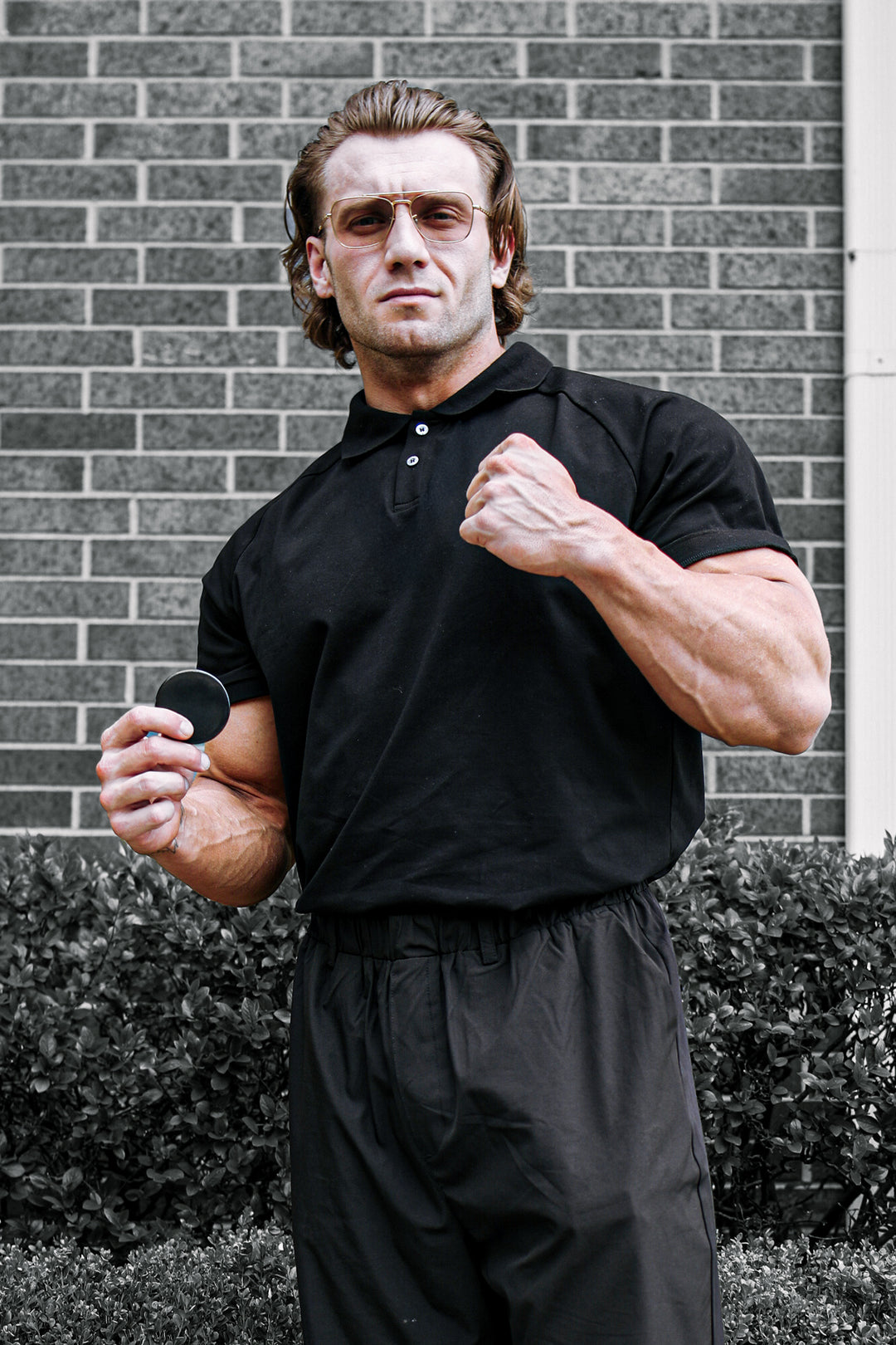 Muscle Fit All-Day Polo T-Shirt - Onyx Black