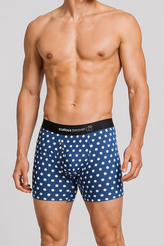 Men's Boxer Briefs - Polka Dots