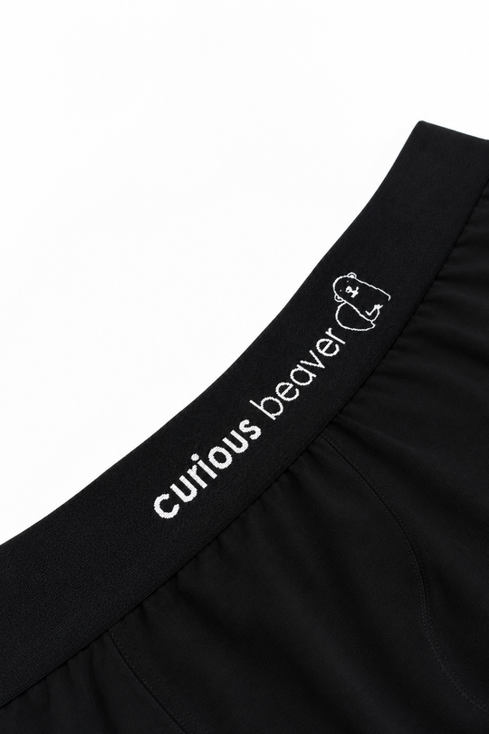 Men's Soft Modal Boxer Briefs - Midnight Black