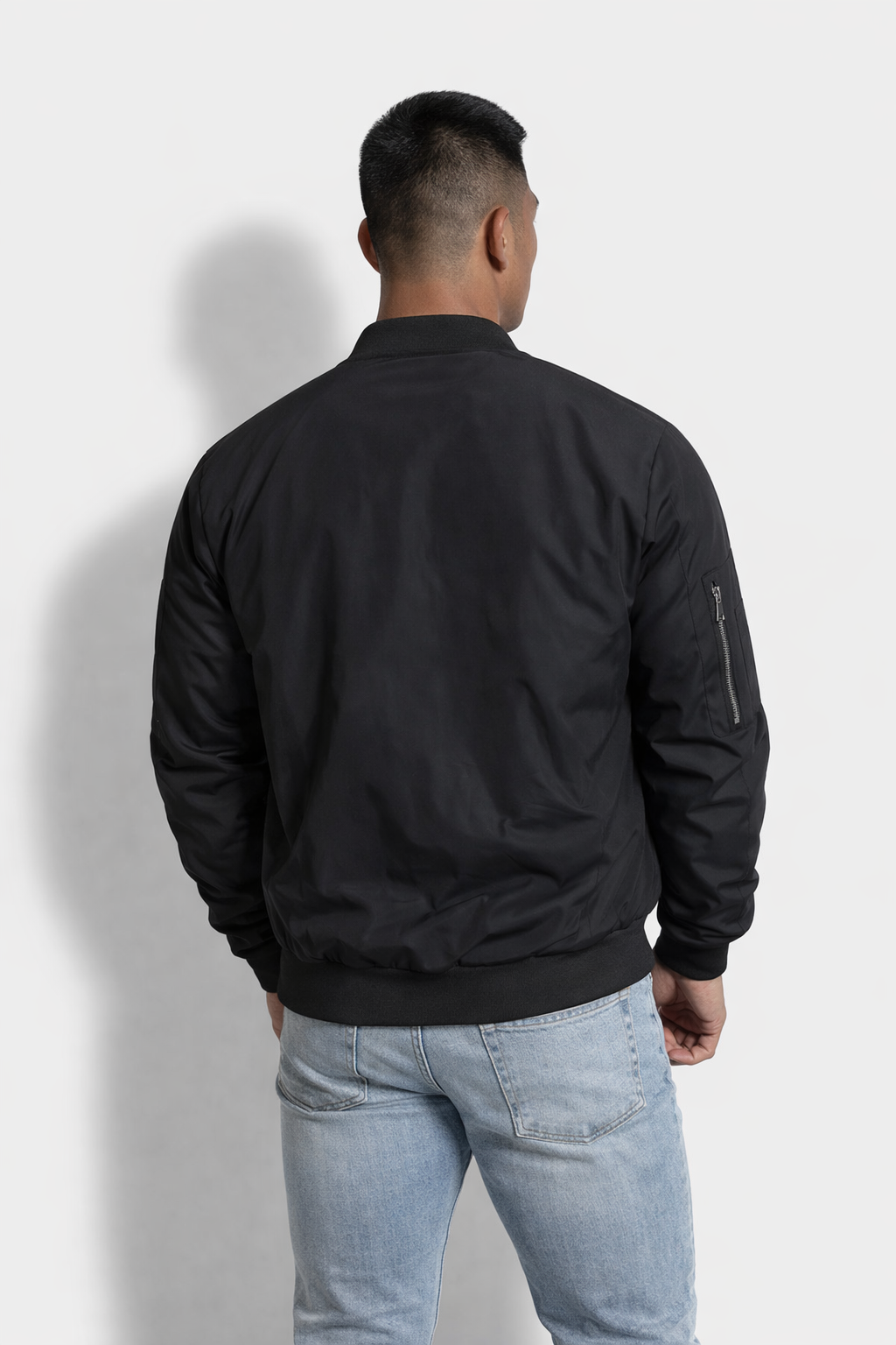 Men's Premium Bomber Jacket - Black