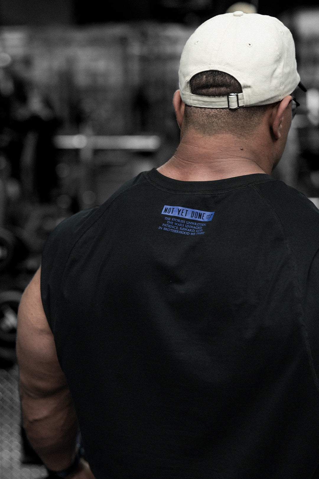 Raglan Sleeveless Muscle Tank - All Black