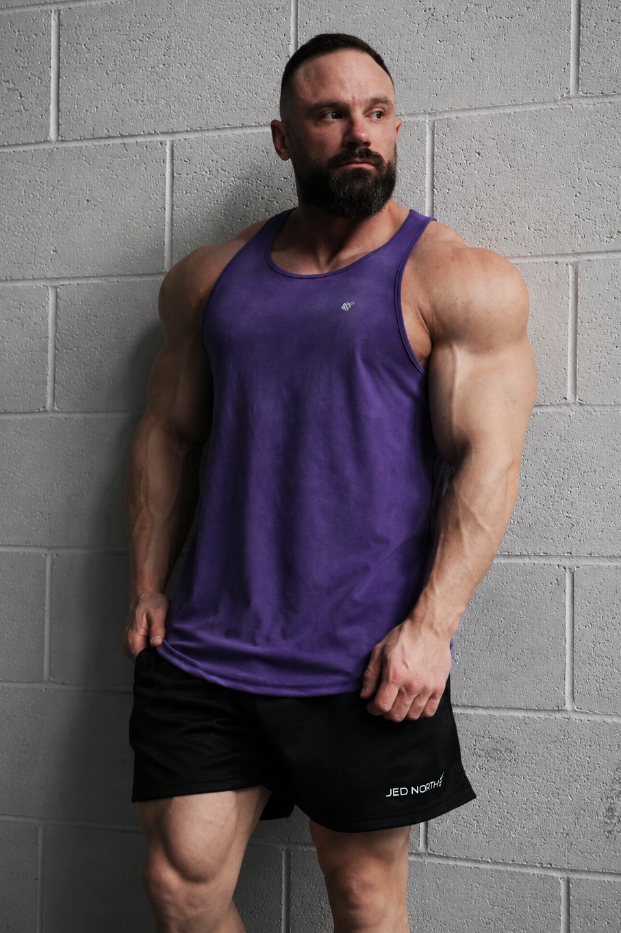 Fast-Dry Bodybuilding Workout Stringer - Dusted Violet