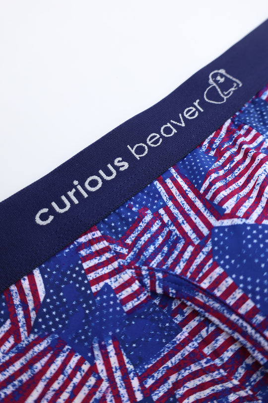 Men's Boxer Briefs - USA Flag