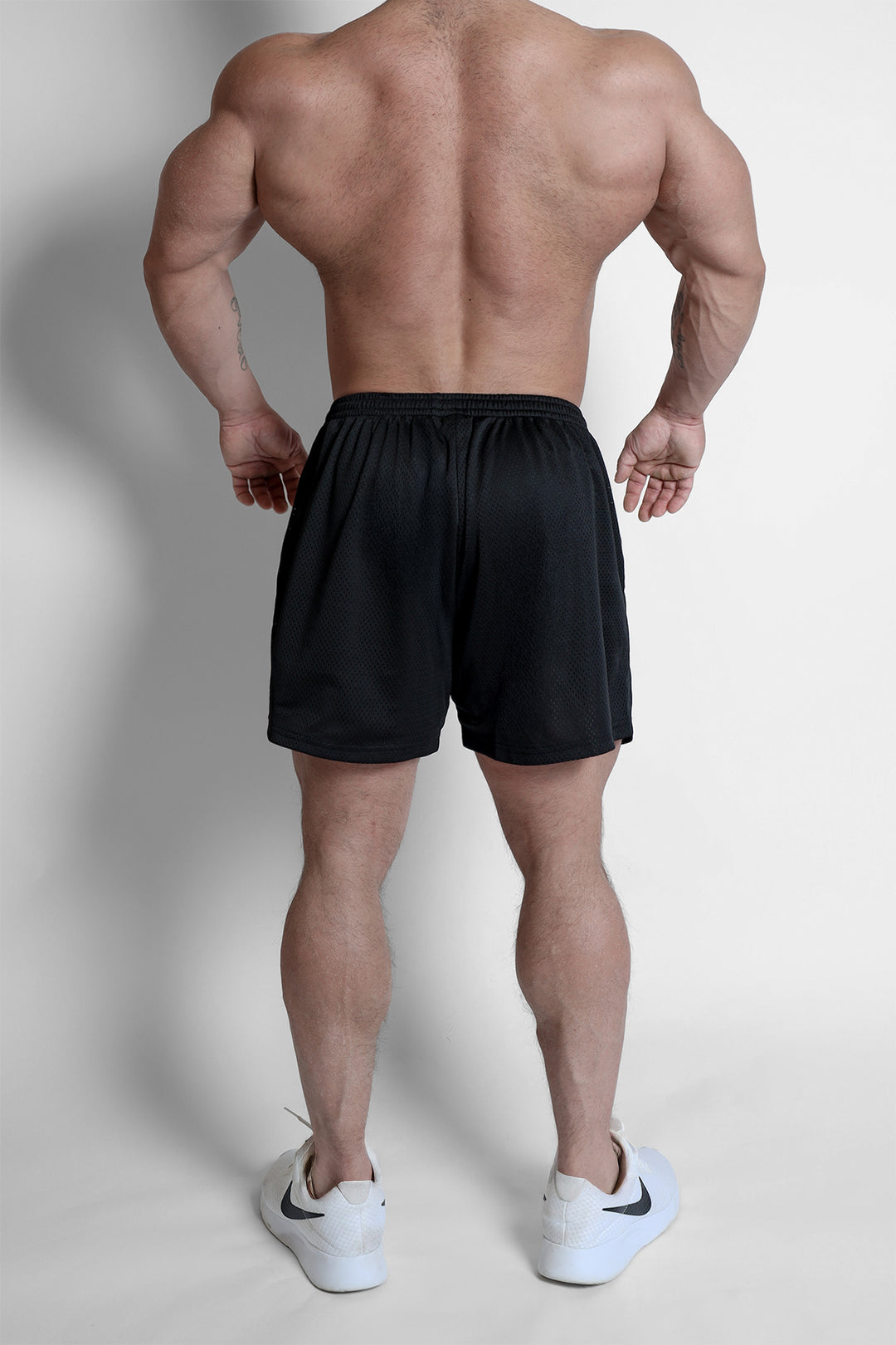 Athletic Mesh Shorts - Black