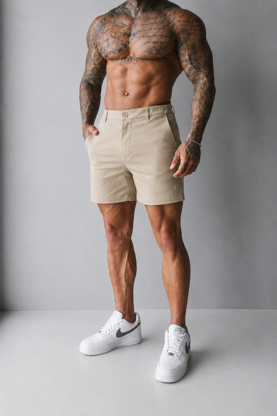 Flex Waist Chino Shorts - Khaki
