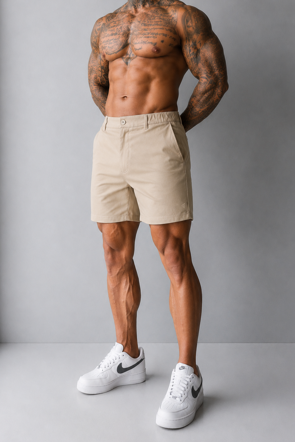 Flex Waist Chino Shorts - Khaki