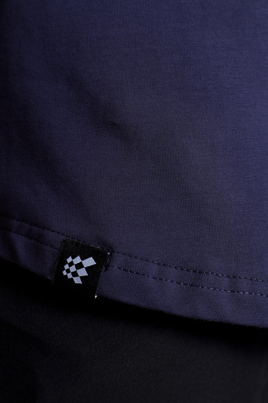 Premium Stretch Button-Up Shirt - Navy Blue