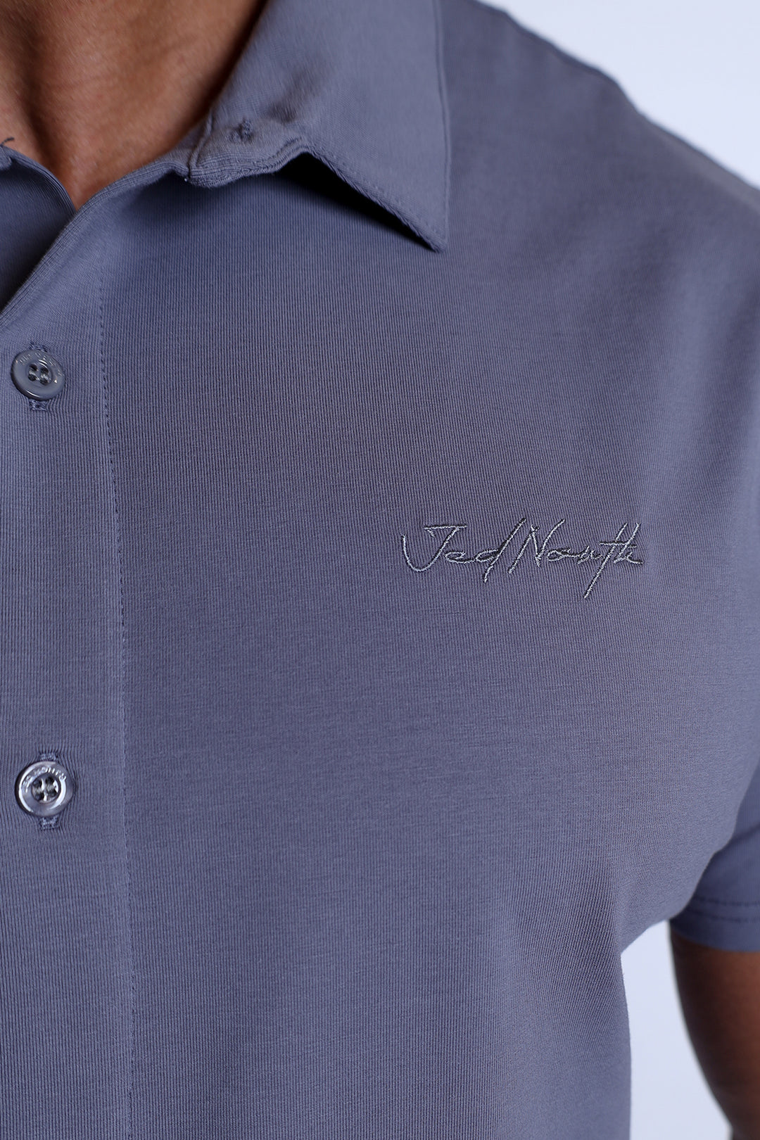 Button-up Muscle T-Shirt - Storm Gray