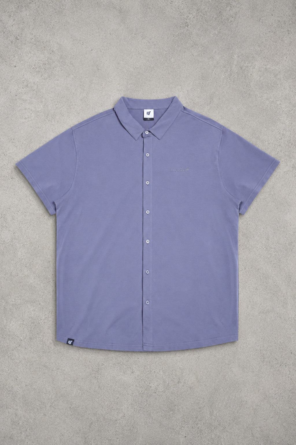 Premium Stretch Button-Up Shirt - Dusty Periwinkle