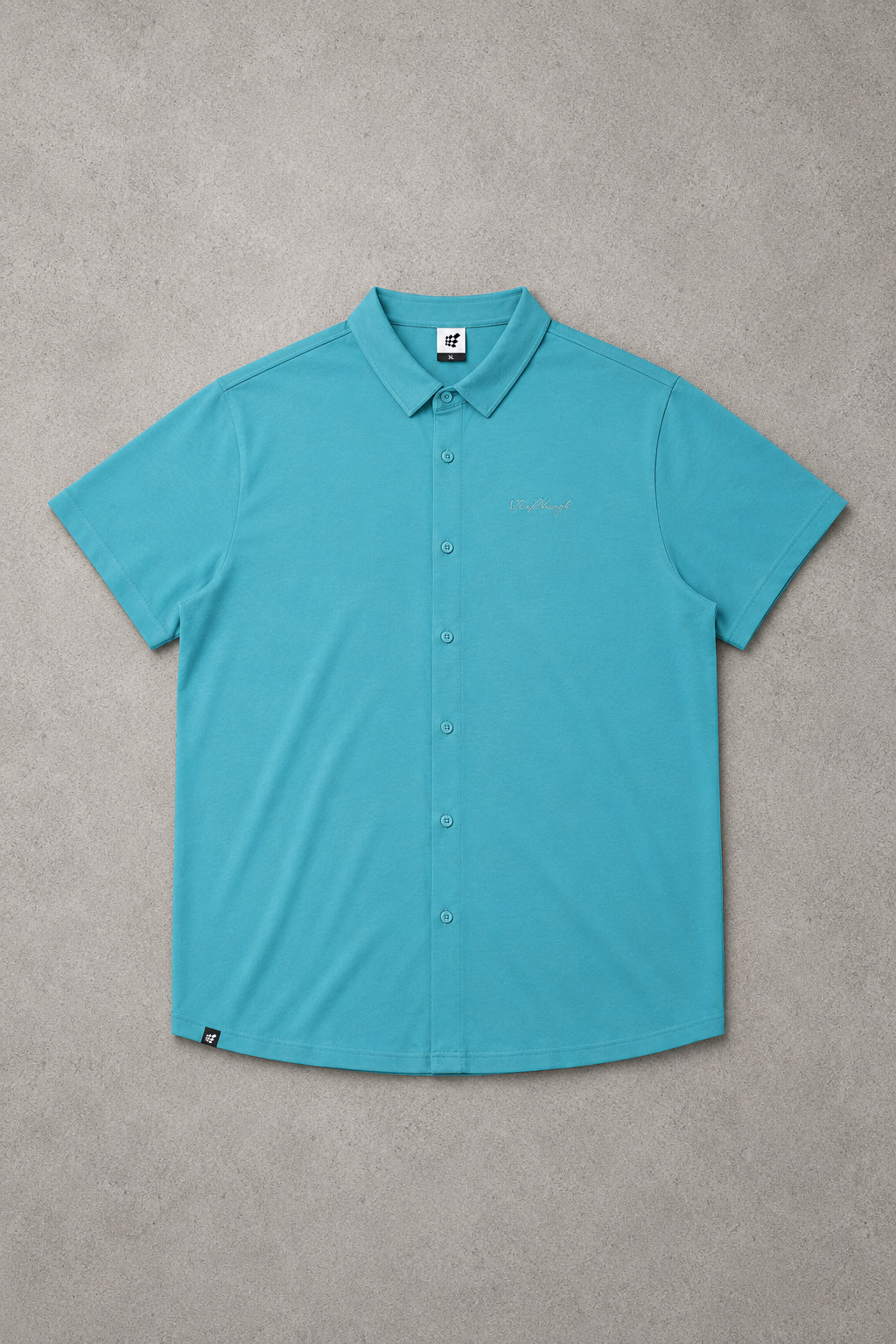 Premium Stretch Button-Up Shirt - Light Teal