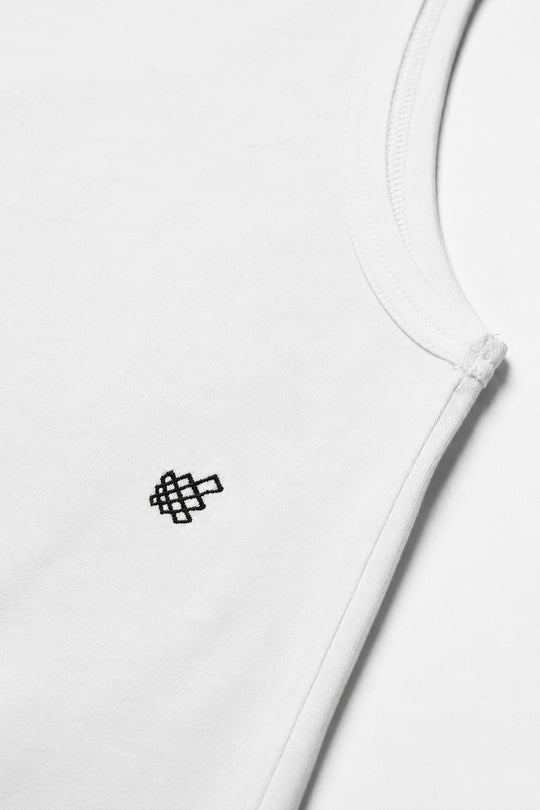 Retro Oversized Muscle Tee - Washed White