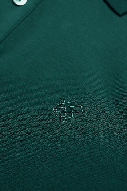 Muscle Fit All-Day Polo T-Shirt - Evergreen