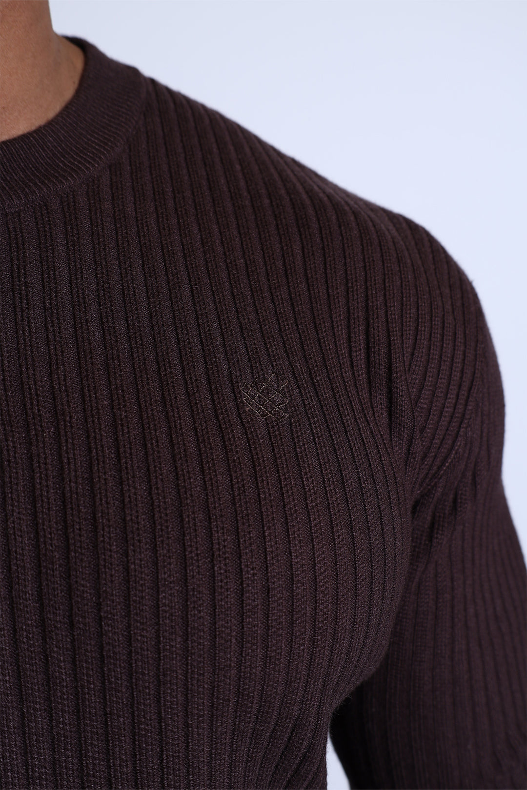 Classic Henley Sweater  - Brown