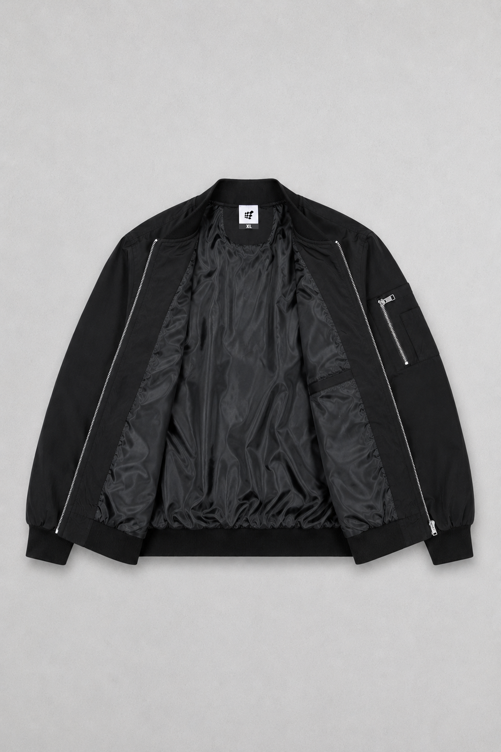 Men's Premium Bomber Jacket - Black