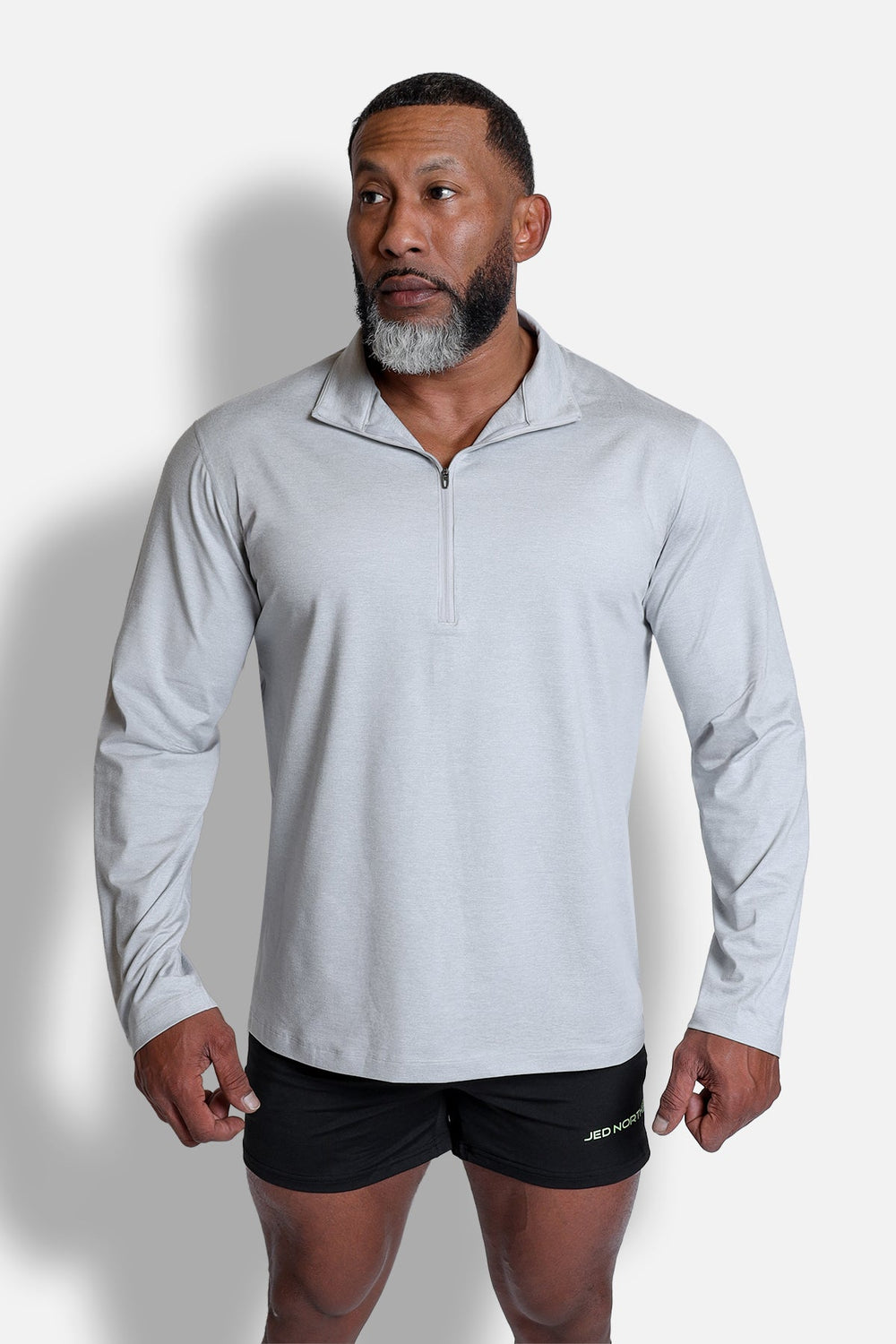 Quarter-Zip Training Long Sleeve - Heather Gray