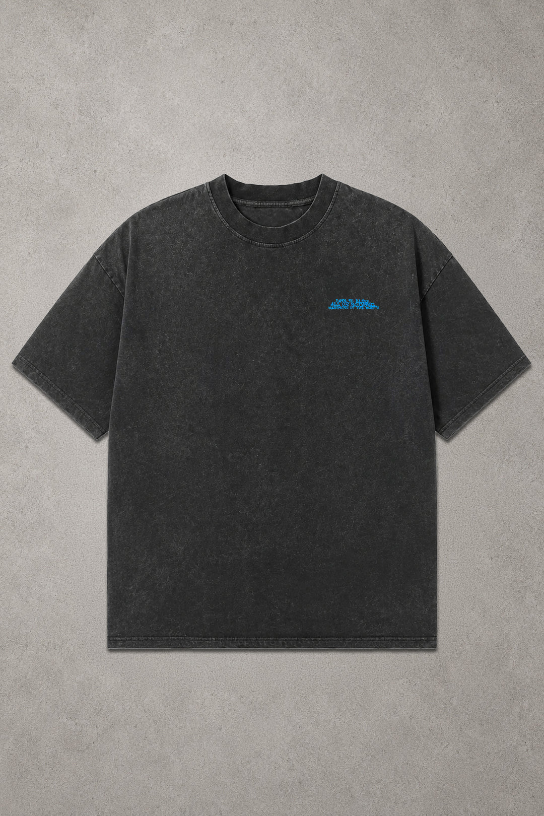 Vintage Washed Oversized T-Shirt - Charcoal Black