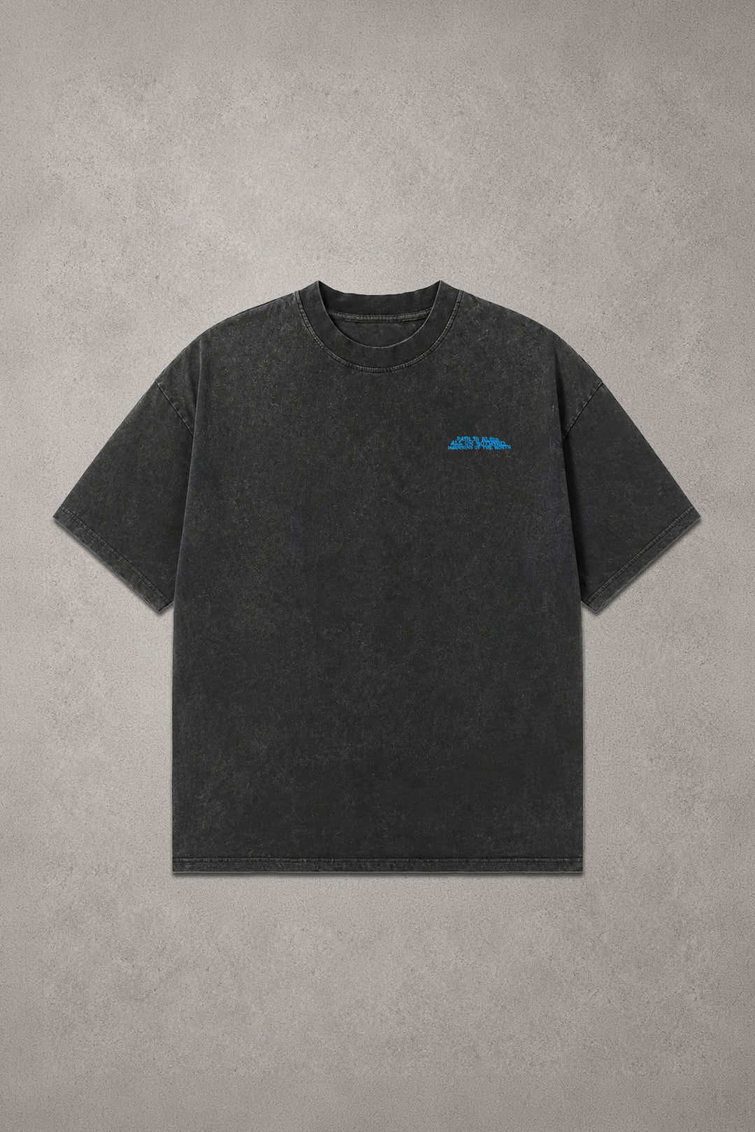 Vintage Washed Oversized T-Shirt - Charcoal Black