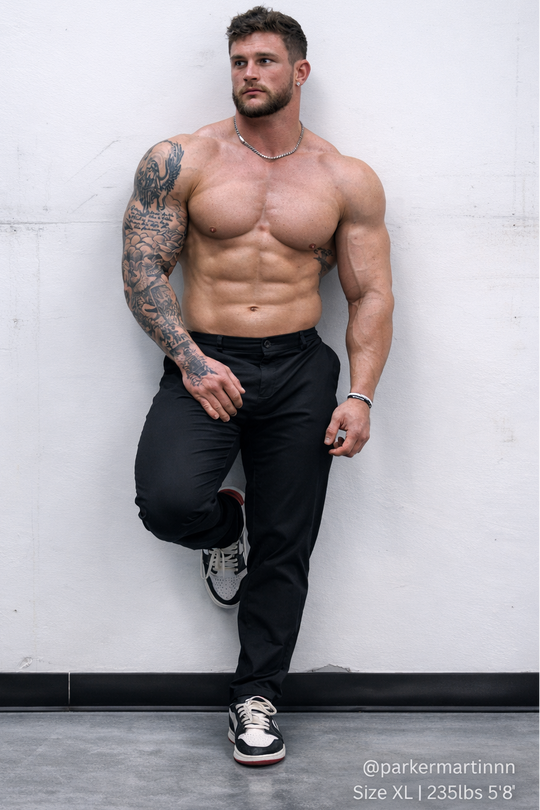 Smart Casual Chino Pants - Black