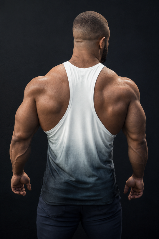 Classic Bodybuilding Racerback Stringer - Black Ombre