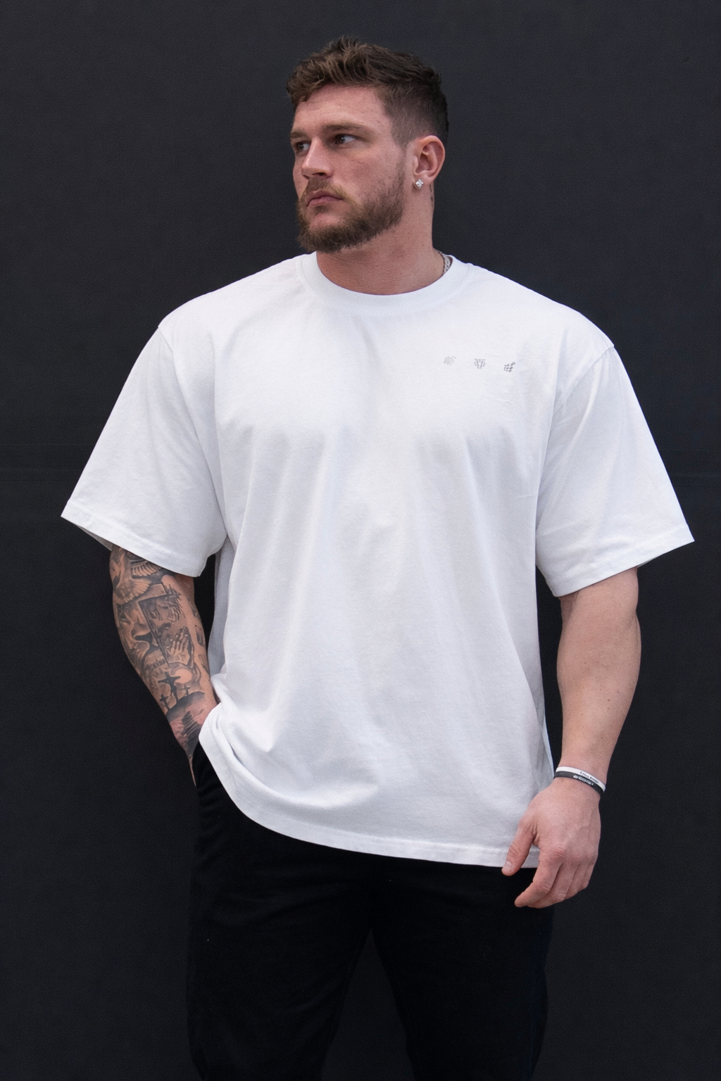 Vintage Oversized T-Shirt - Ring of Fire White