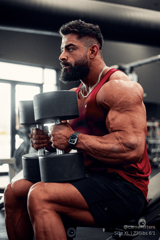 Fast-Dry Bodybuilding Workout Stringer - Maroon