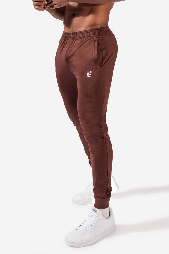 Men's Fitted Tapered Joggers - Brown JN-JOG Jed North 